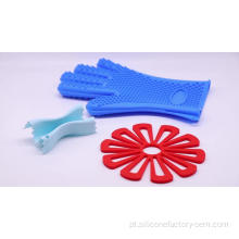 Cozinha Baking Microondas Silicone Anti-Scalding luvas